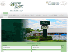 Tablet Screenshot of governorhouseinn.com